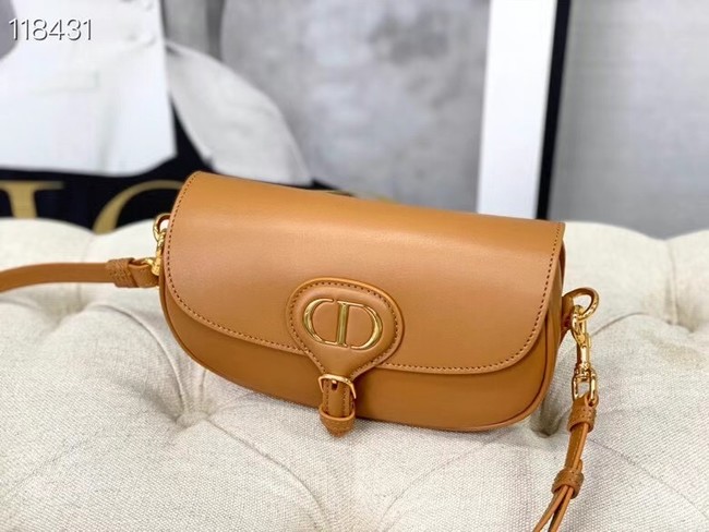 MEDIUM DIOR BOBBY BAG Warm Taupe Box Calfskin M9327 Camel