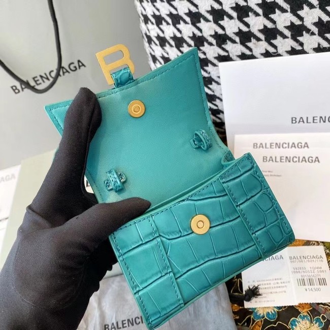 Balenciaga WOMENS HOURGLASS MINI TOP HANDLE BAG M8000 light blue