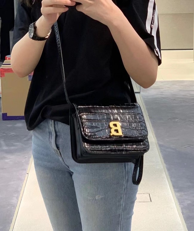 BurBerry Leather Shoulder Bag 80195 black