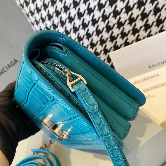 BurBerry Leather Shoulder Bag 80195 sky blue