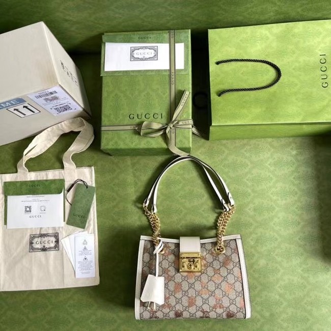 Gucci Padlock small berry tote bag 498156 White