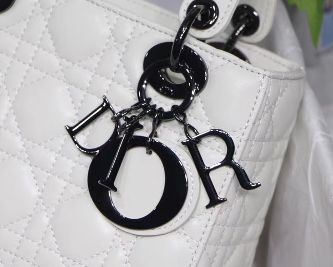 LADY DIOR MY ABCDIOR BAG Cannage Lambskin M0538I white