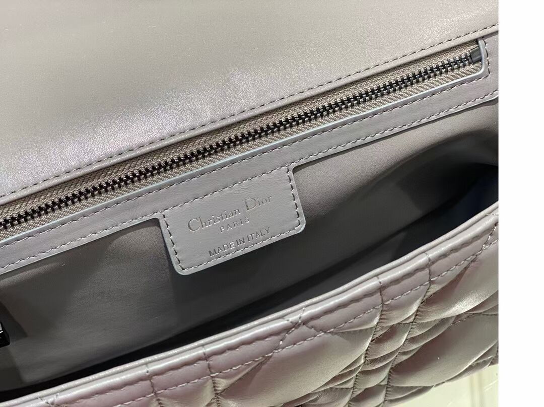 LARGE DIOR CARO BAG Gradient Cannage Lambskin M9243E gray