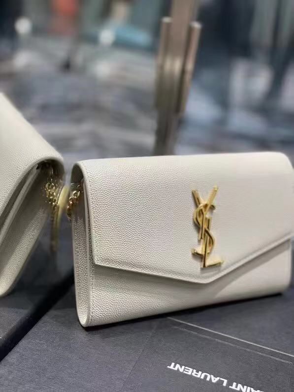 Yves Saint Laurent Calf leather cross-body bag Y707788 white