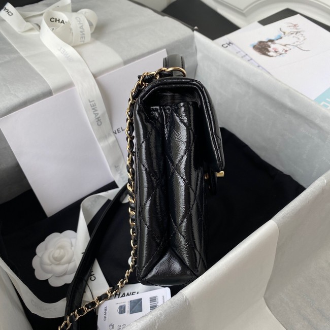 CHANEL Calfskin  Flap Shoulder Bag AS2892 black