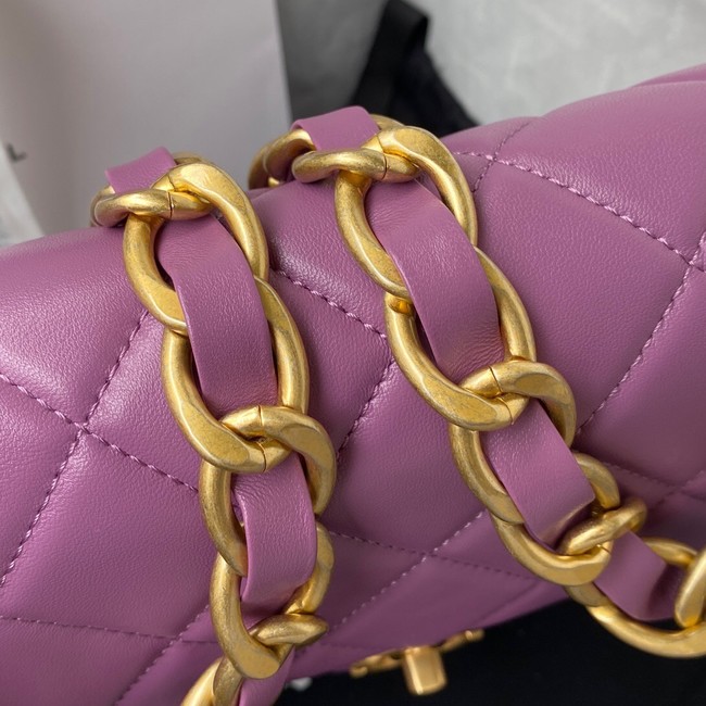 CHANEL Lambskin Flap Shoulder Bag 2022SS purple