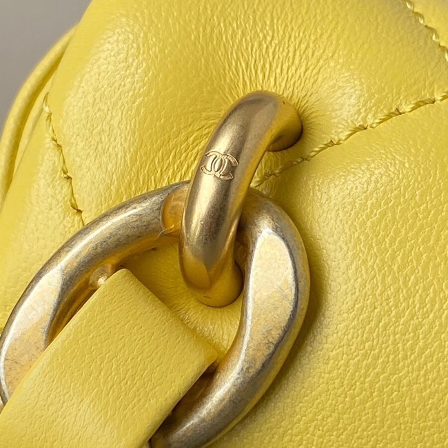 CHANEL Lambskin Flap Shoulder Bag 2022SS yellow