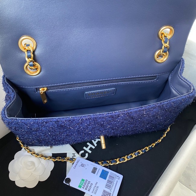 CHANEL MEDIUM FLAP BAG AS2820 blue