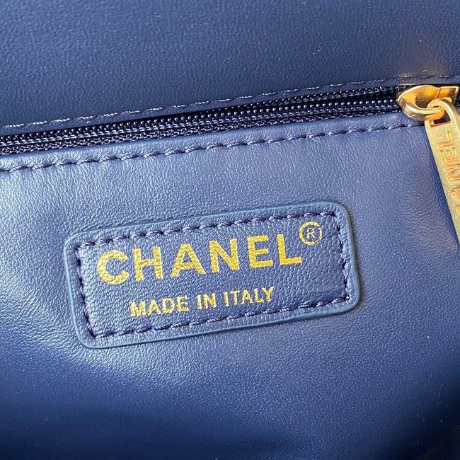 CHANEL MEDIUM FLAP BAG AS2820 blue