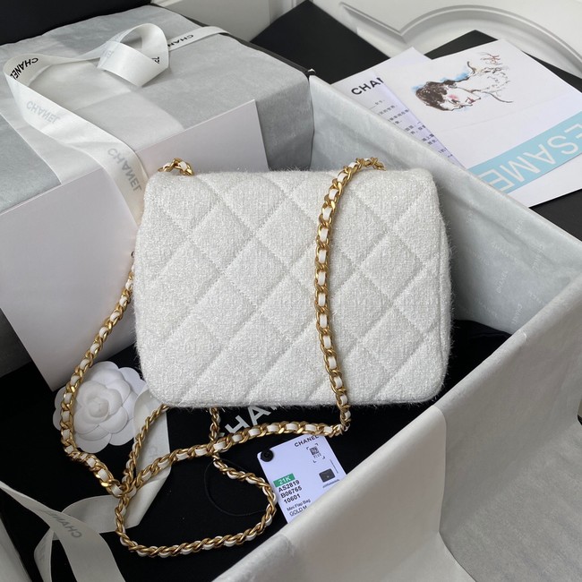 CHANEL SMALL FLAP BAG AS2819 white