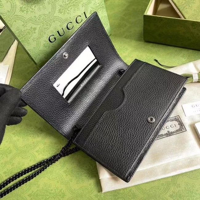 Gucci GG Marmont chain wallet 497985 black