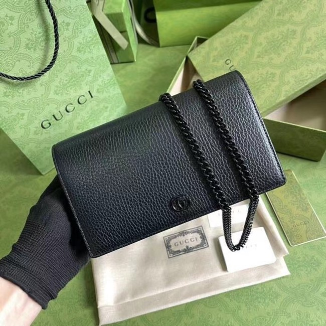 Gucci GG Marmont chain wallet 497985 black