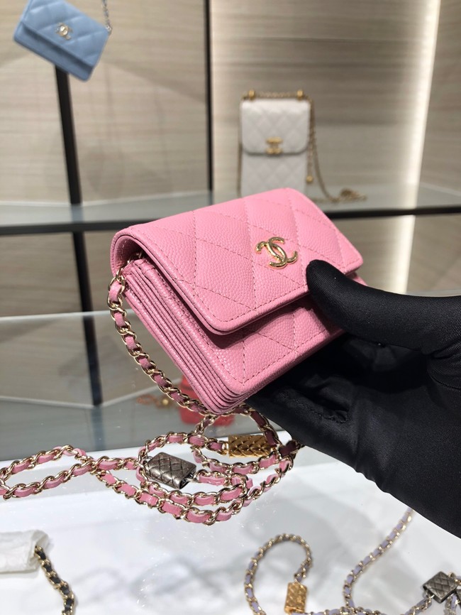 Chanel mini leather Shoulder Bag AP2444 pink