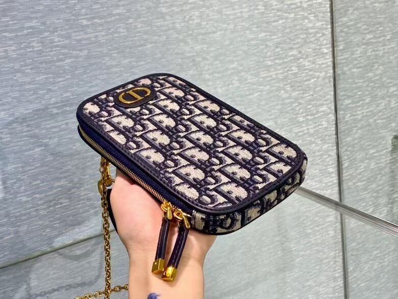 DIOR MINI BOBBY BAG Embroidery C0955A dark blue