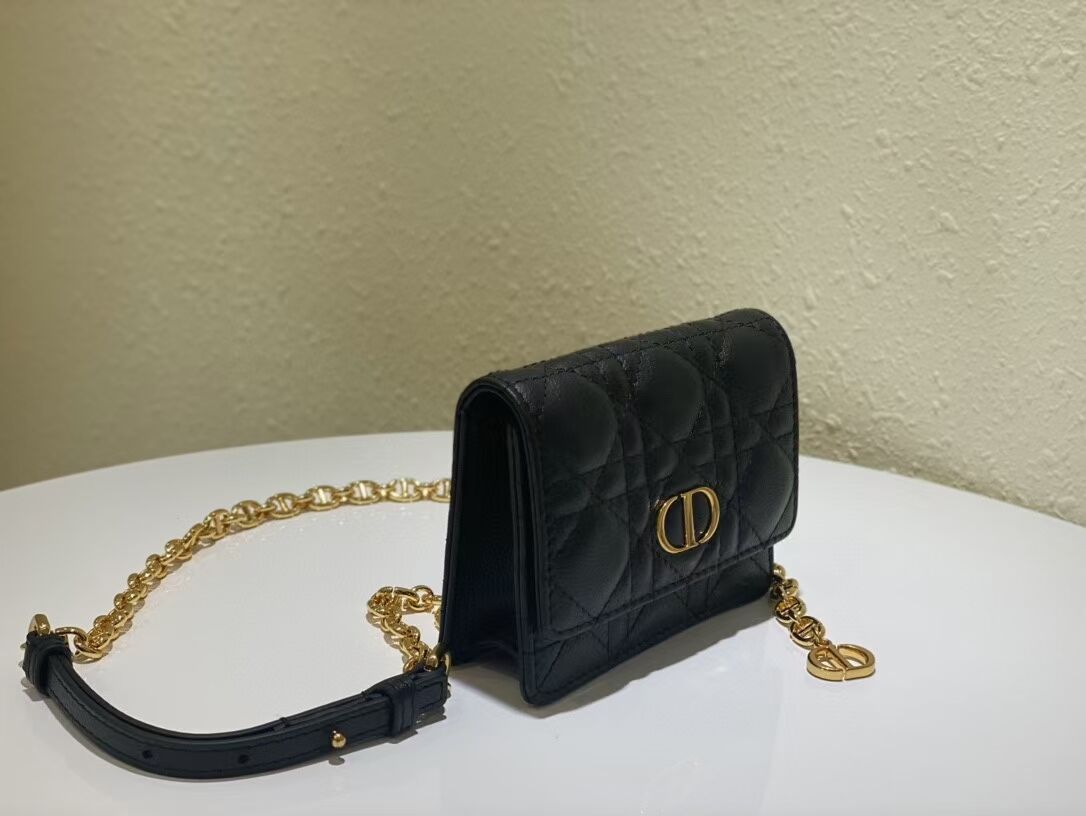 DIOR MINI BOBBY BAG Gradient Cannage Lambskin C0952 black