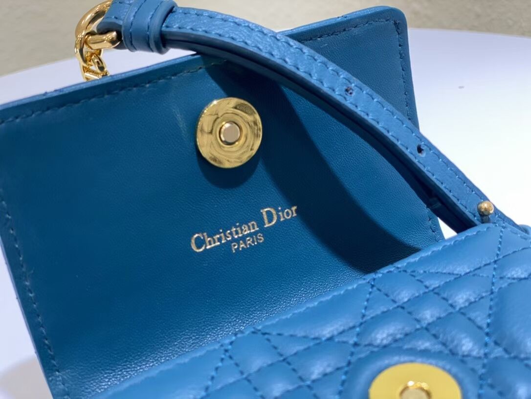 DIOR MINI BOBBY BAG Gradient Cannage Lambskin C0952 blue