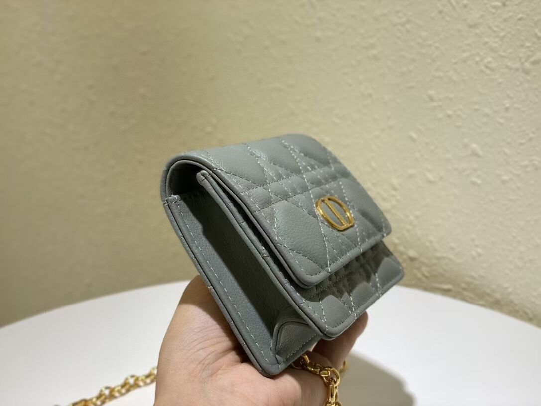 DIOR MINI BOBBY BAG Gradient Cannage Lambskin C0952 gray