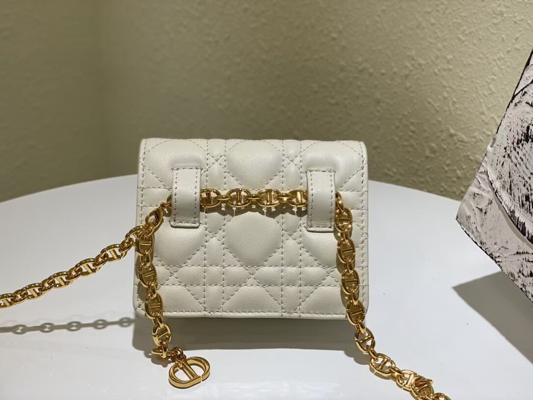 DIOR MINI BOBBY BAG Gradient Cannage Lambskin C0952 white