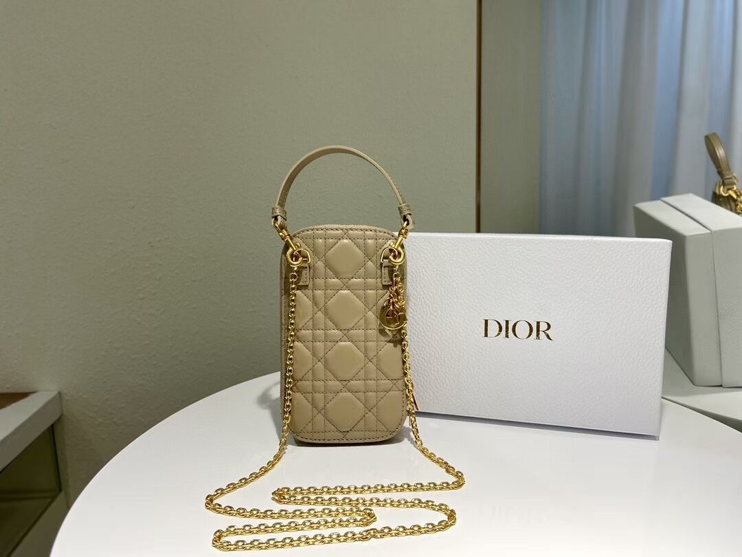 DIOR MINI BOBBY BAG Gradient Cannage Lambskin C0955 Cream