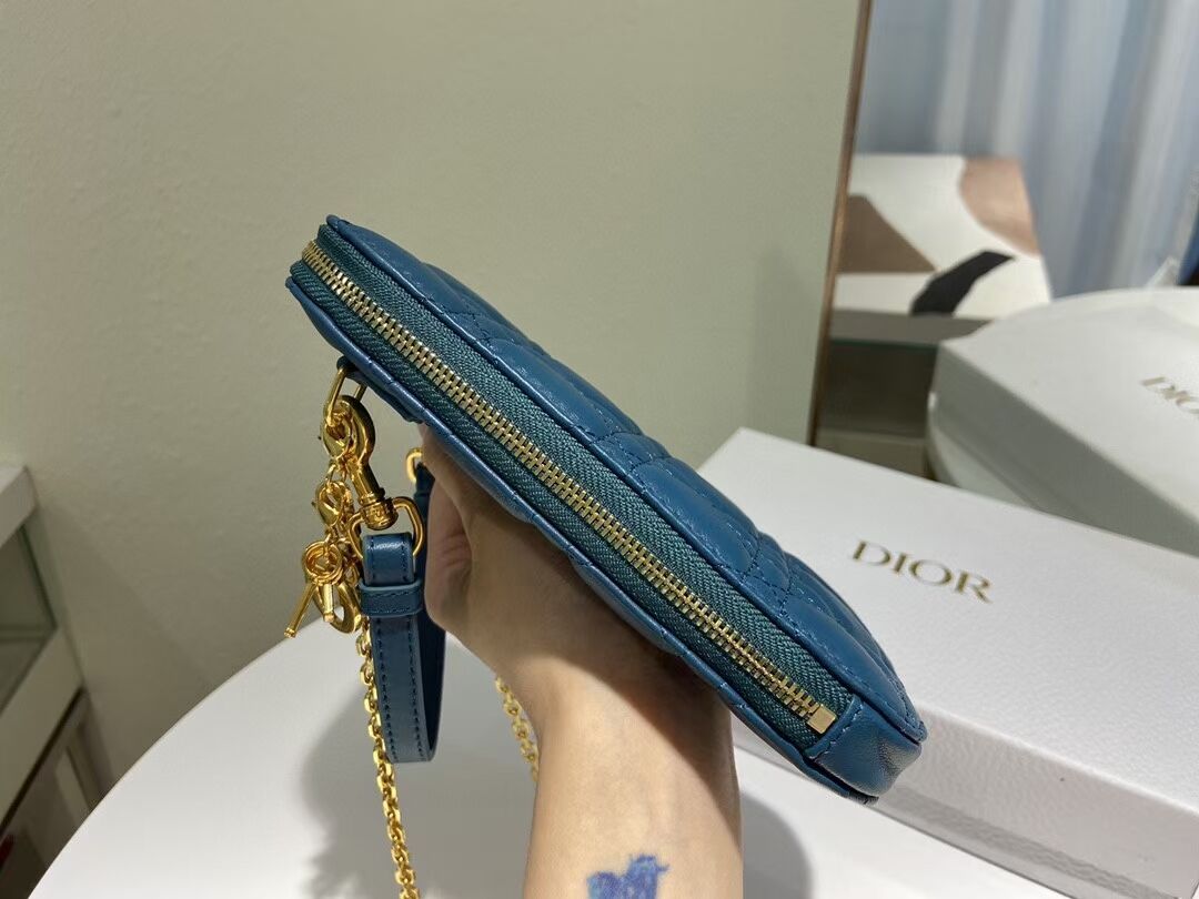 DIOR MINI BOBBY BAG Gradient Cannage Lambskin C0955 blue