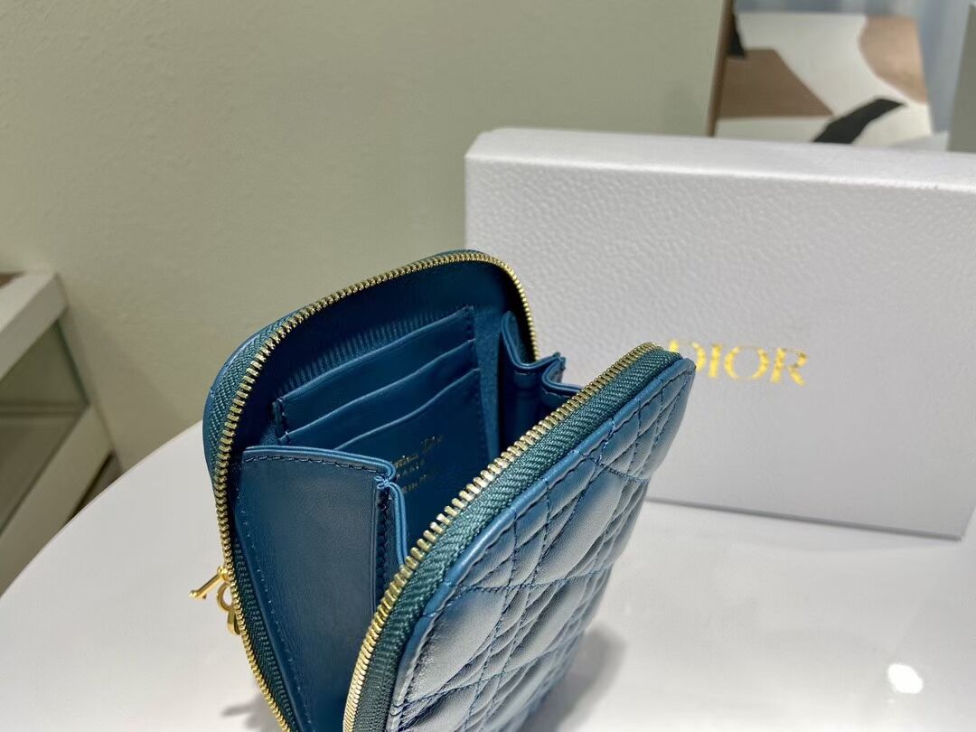 DIOR MINI BOBBY BAG Gradient Cannage Lambskin C0955 blue