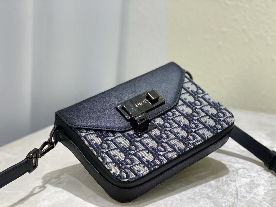 DIOR SMALL BOBBY BAG Embroidery C0978A black