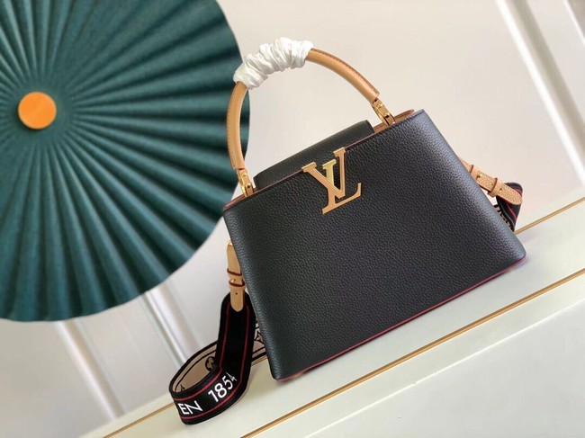 Louis Vuitton CAPUCINES MM M58608 Black&Arizona Beige