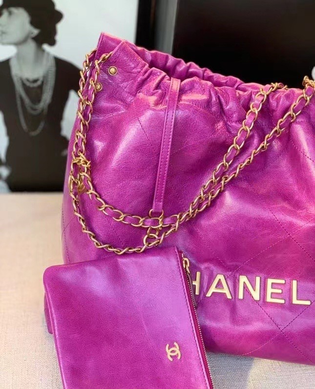 Chanel Original Oil Wax Leather Calfskin Cable Shopping Bag A67088 rose