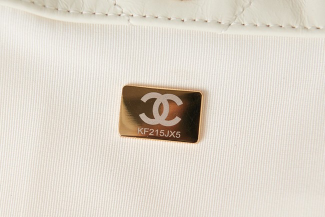 Chanel SHOPPING BAG Calfskin & Gold-Tone Meta AS3261 white