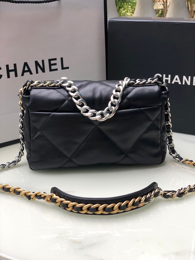 CHANEL Lambskin 19 Flap Bag AS1160 black