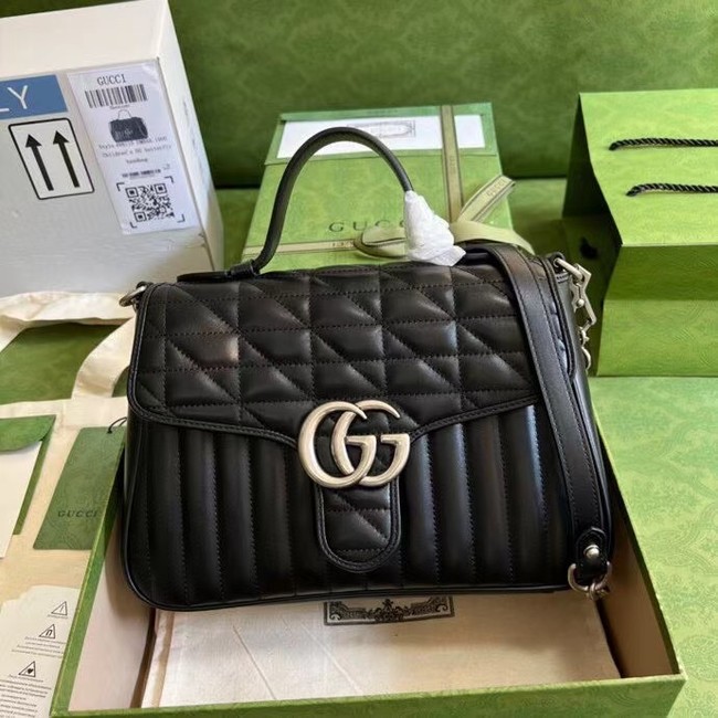 Gucci GG Marmont small top handle bag 498110 black