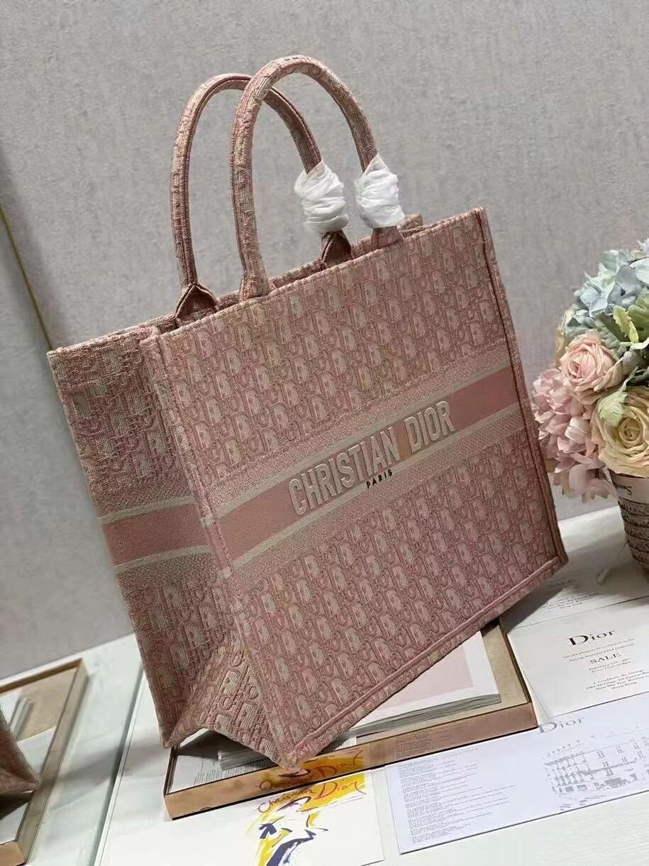 DIOR BOOK TOTE Embroidery C1286-3 pink