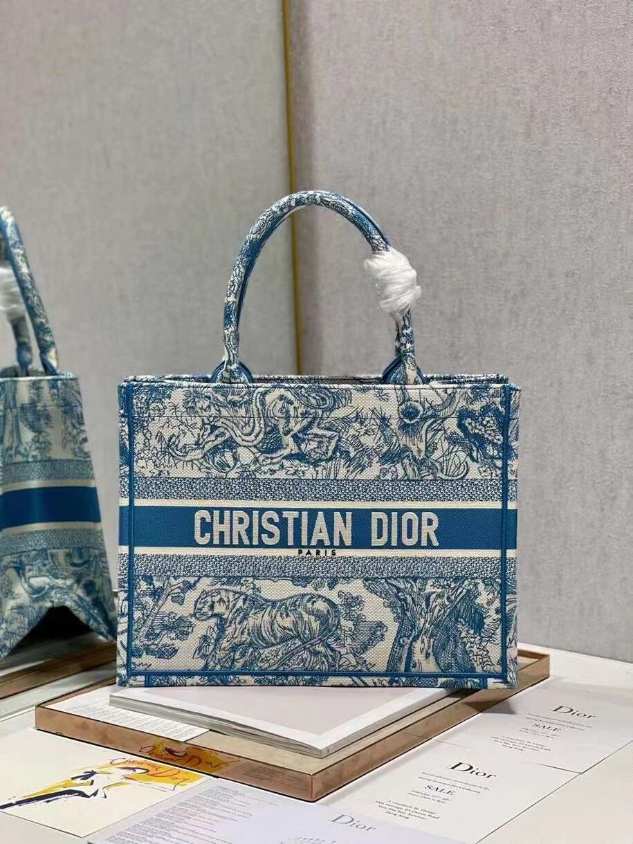 DIOR BOOK TOTE Embroidery C1287-6 blue