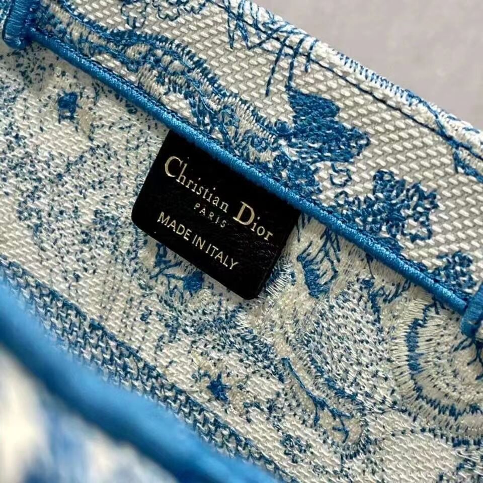 DIOR BOOK TOTE Embroidery C1287-6 blue