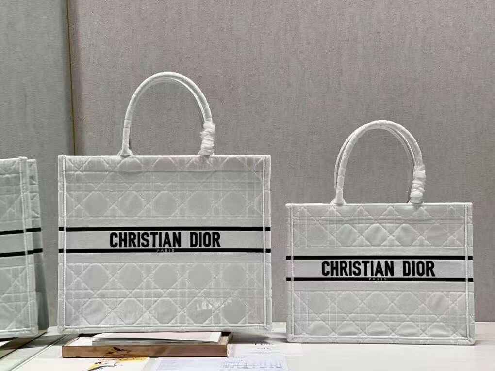 DIOR BOOK TOTE Velvet C1286-2 white