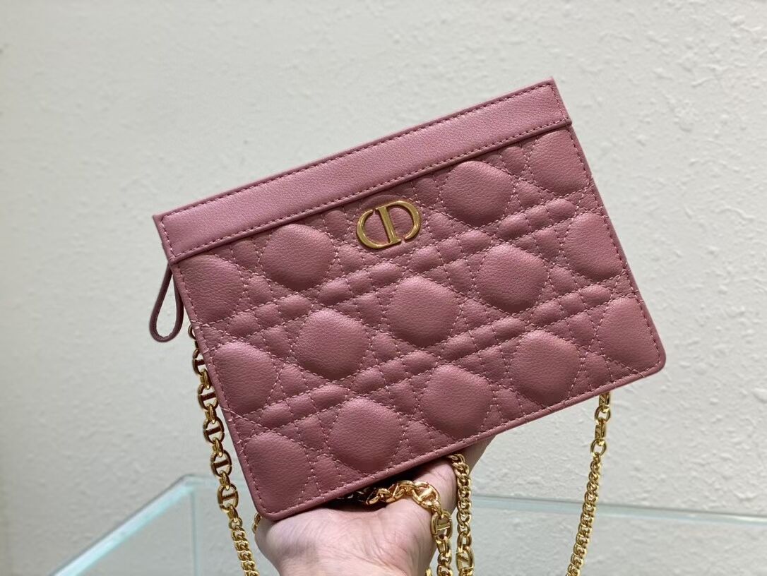 DIOR MINI BOBBY BAG Gradient Cannage Lambskin C4106 pink