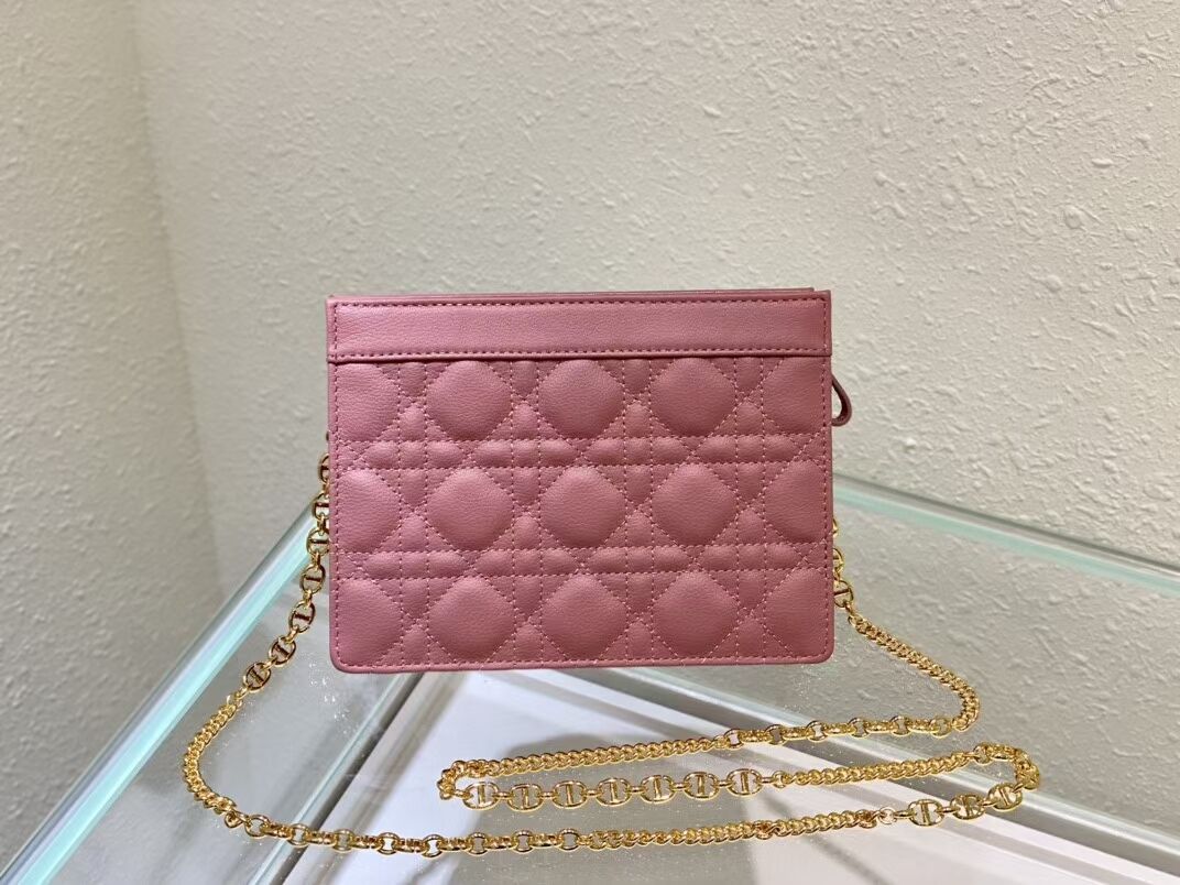 DIOR MINI BOBBY BAG Gradient Cannage Lambskin C4106 pink