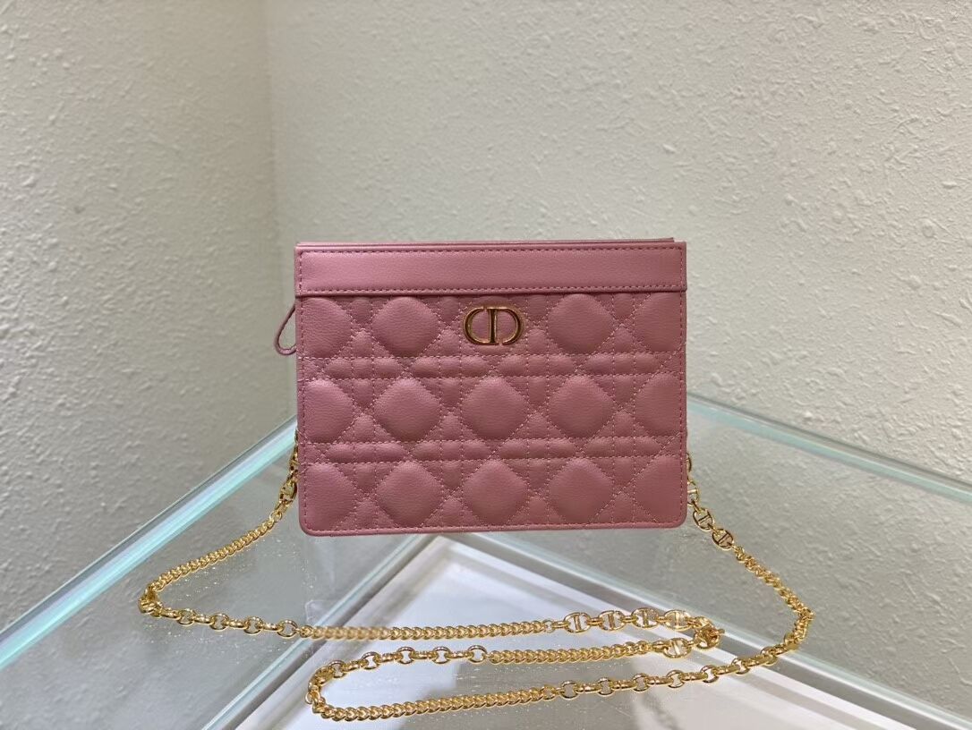 DIOR MINI BOBBY BAG Gradient Cannage Lambskin C4106 pink