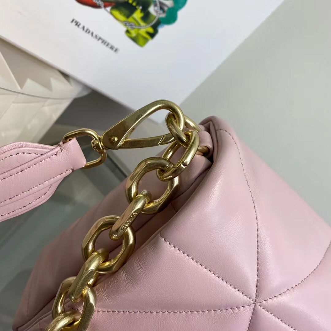 Prada Padded nappa leather shoulder bag 1BD306 pink