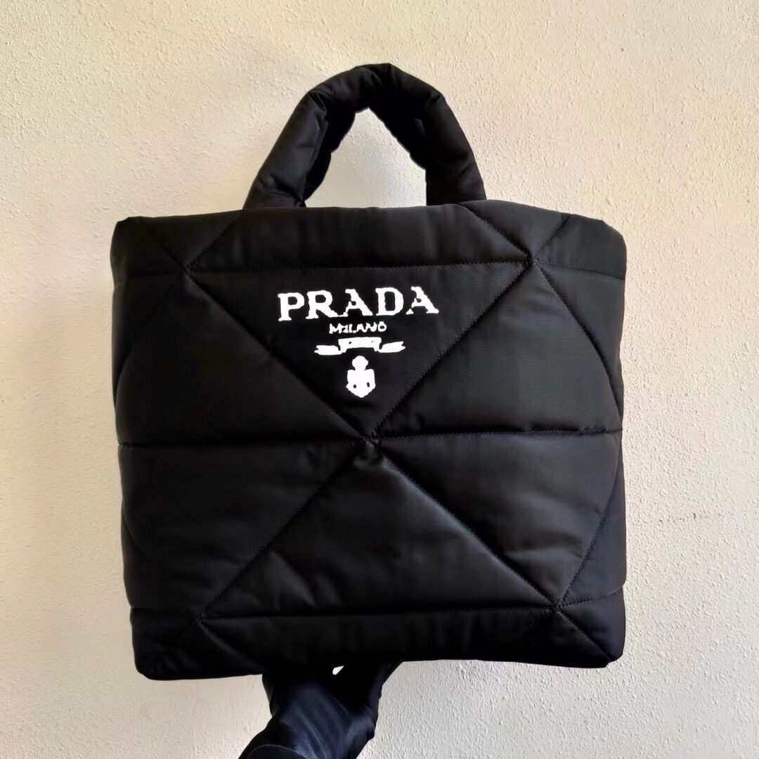 Prada Re-Nylon and Saffiano leather shoulder bag 2AG082 black