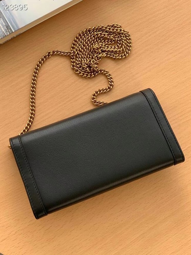 Gucci Diana chain wallet with bamboo 658243 black