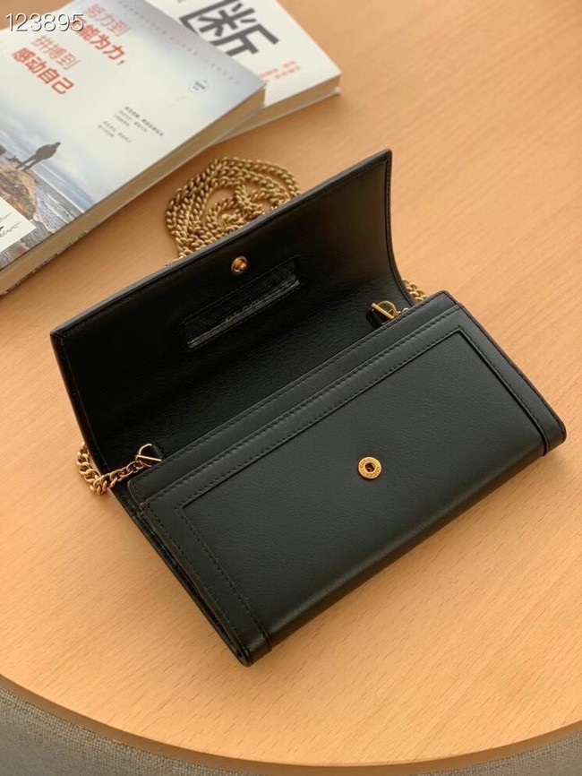 Gucci Diana chain wallet with bamboo 658243 black