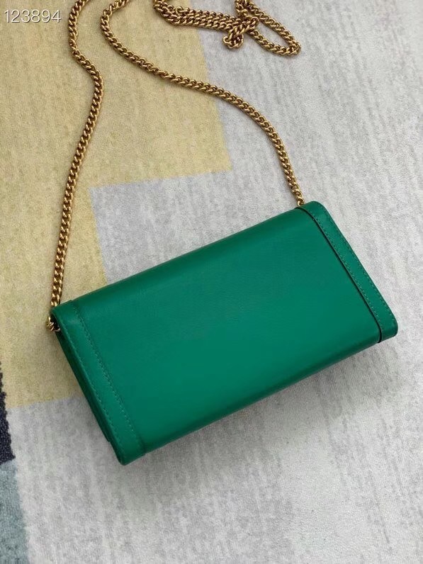 Gucci Diana chain wallet with bamboo 658243 green