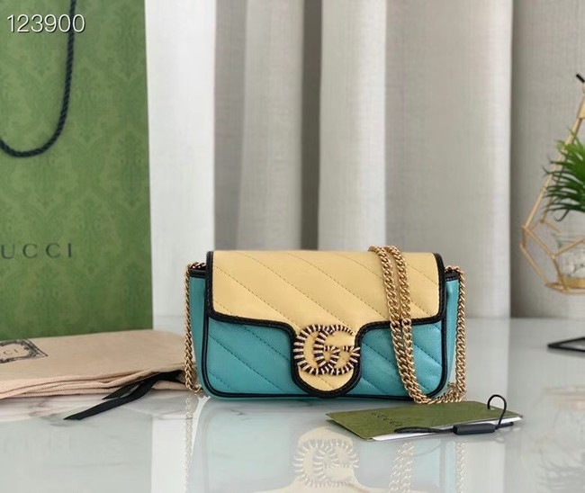 Gucci Online Exclusive GG Marmont mini bag 574969  light blue