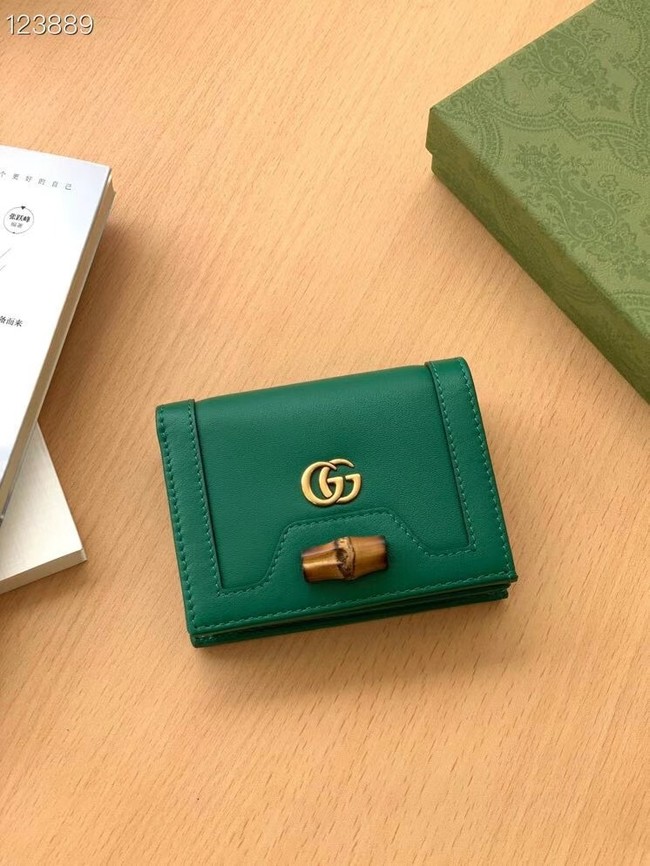 Gucci Diana card case wallet 658244 green