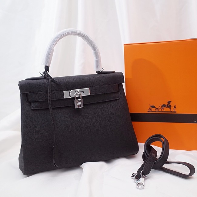 Hermes Kelly Shoulder Bag Original TOGO Leather KY3255 black