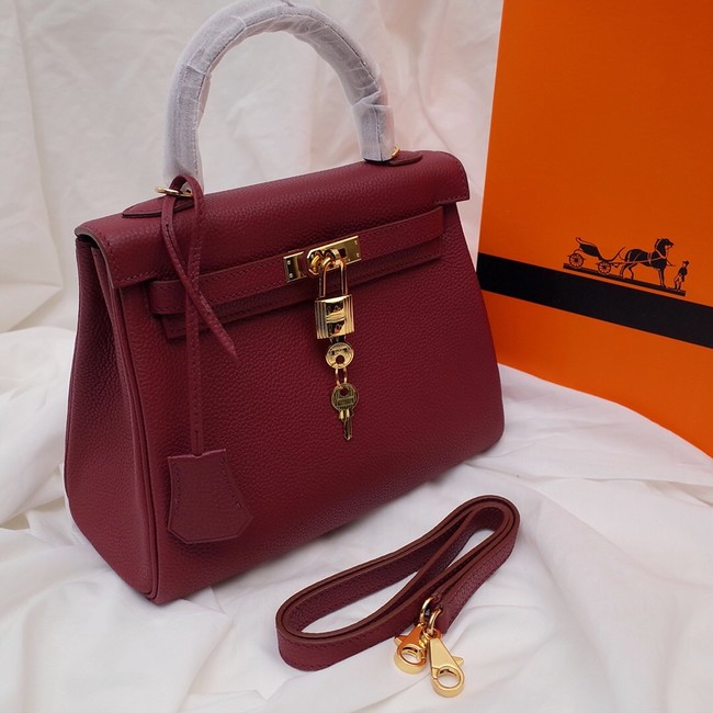 Hermes Kelly Shoulder Bag Original TOGO Leather KY3255 claret