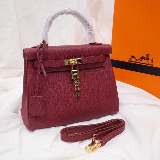 Hermes Kelly Shoulder Bag Original TOGO Leather KY3255 claret