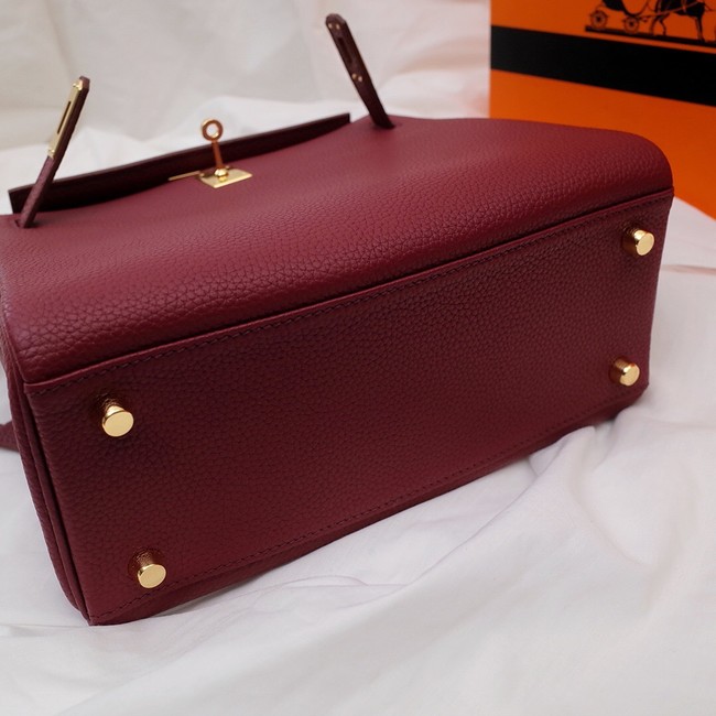 Hermes Kelly Shoulder Bag Original TOGO Leather KY3255 claret