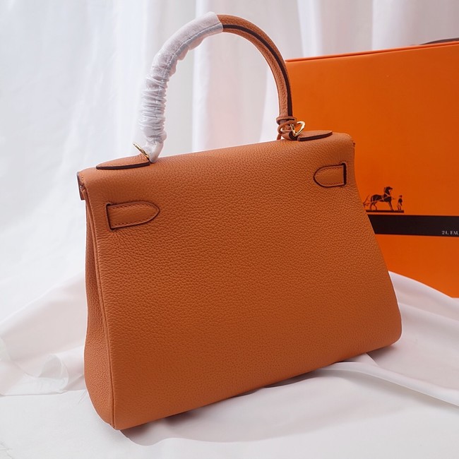 Hermes Kelly Shoulder Bag Original TOGO Leather KY3255 orange